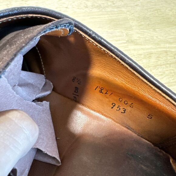 Alden 953 Plain Toe Monk Strap Shoes Men's 8.5 Mocha Brown Suede Leather - Picture 9 of 16